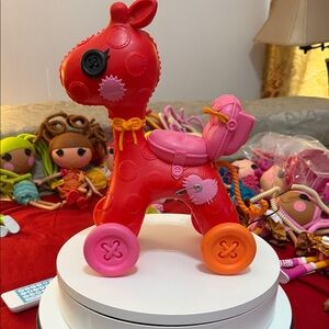 Colorful Button-Eyed Toy Giraffe for 12” Lalaloopsy Dolls